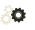 Three cogs, largest cog highlighted