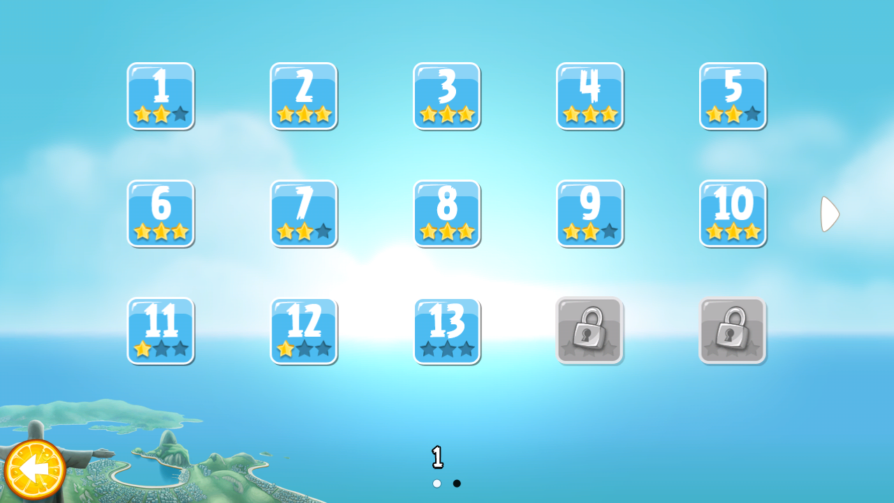 Angry Birds Rio level select screen