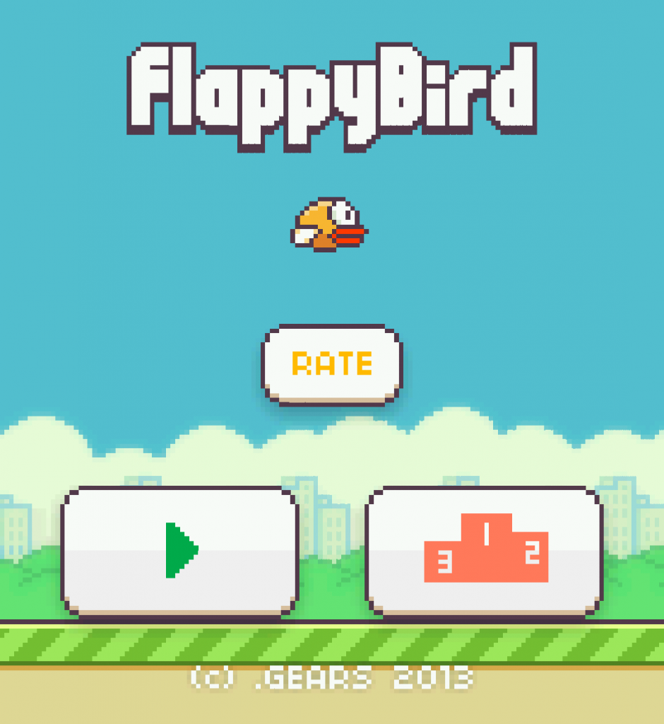 Flappy Bird menu screen