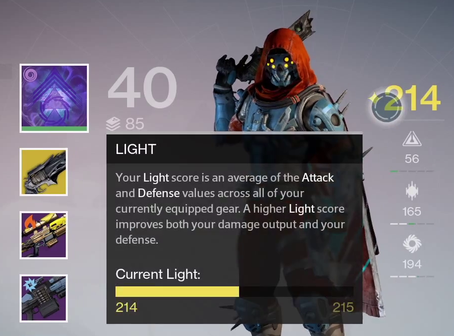 Tooltip on Destiny inventory screen