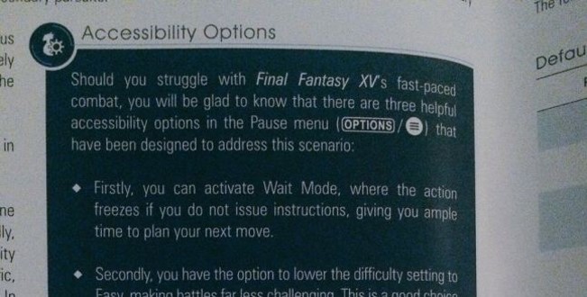 Page of the Final Fantasy manual