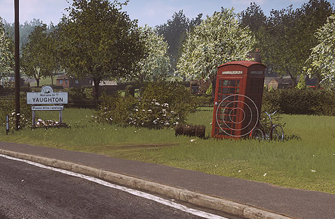 Concentric circles over a telephone during Everybody's Gone To The Rapture gameplay